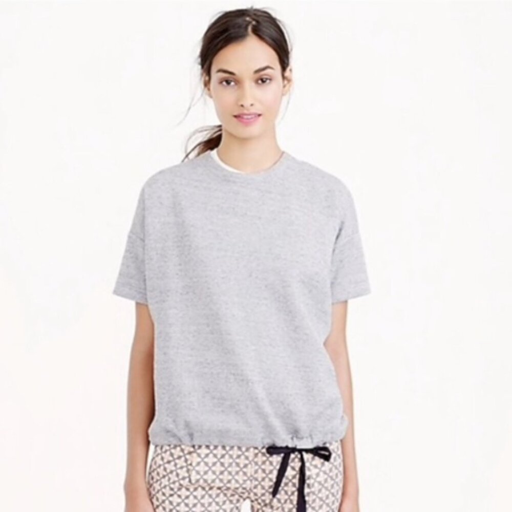 NWT 🌹 J. Crew Short Sleeve Sweatshirt Gray XS